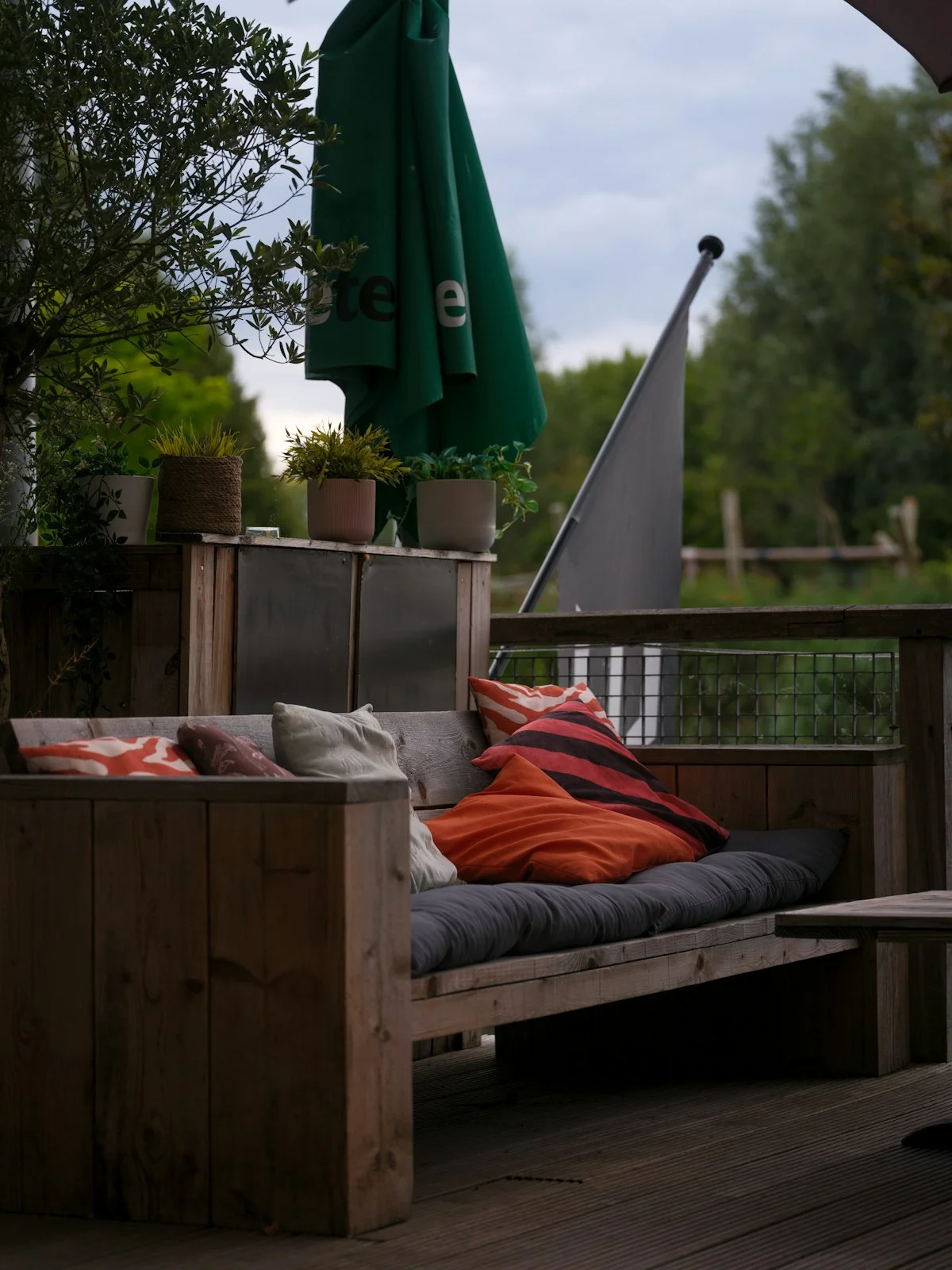 Beautiful outdoor deck living space built by Atlanta deck contractors